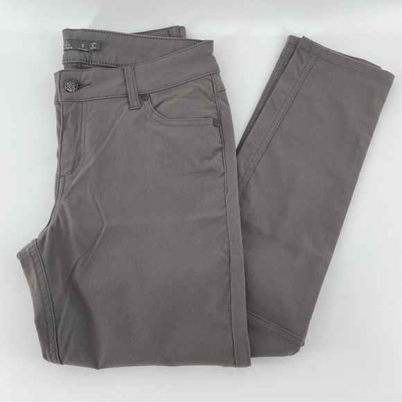 Prana Brenna Skinny Jeans Gray Ribbed Textured 8 - Picture 4 of 7